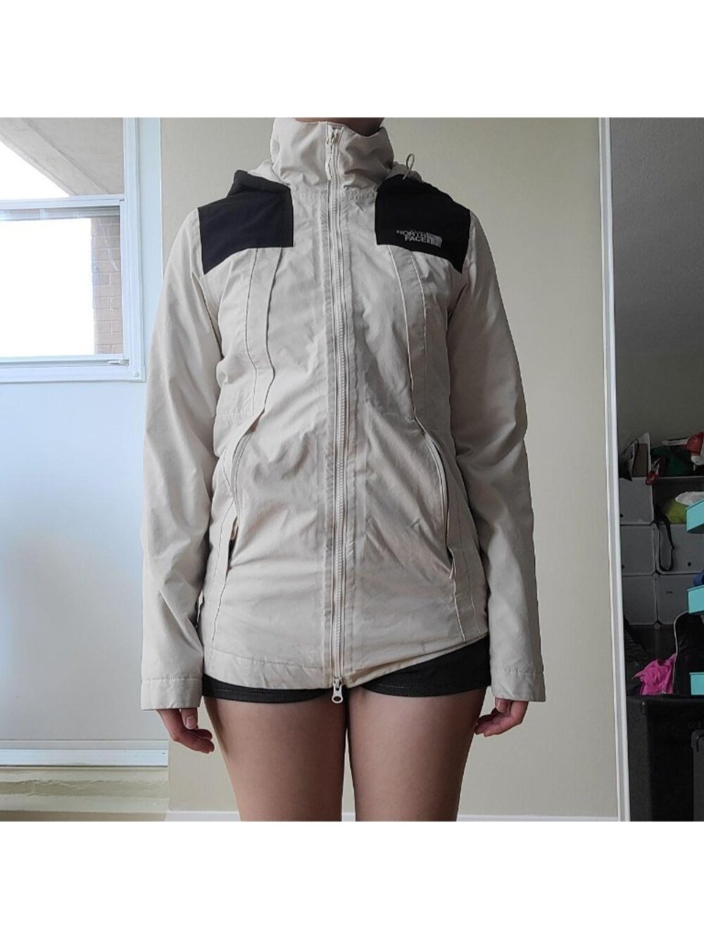 North Face White Hooded Padded Puffer Parka